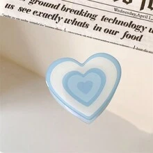 1 pieza Soporte de teléfono con corazón de dibujos animados y colores múltiples, adecuado para teléfonos móviles y tabletas compatibles con y Android, regalo para cumpleaños, familia y amigos, agarre de teléfono de empuje y tracción, accesorios de teléfono - Multicolor - Ver 2