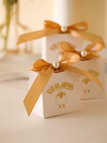 10/30入組新款伊德哈杀礼盒羊形状巧克力糖果盒子，节日派对礼品包装盒 - 銀色 - 查看 9