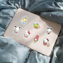 Sanrio 101入組INS風格可愛的家庭旋律貼紙，DIY貼於電話、筆記型電腦、汽車貼紙家居貼紙之用 - 彩色 - 查看 6