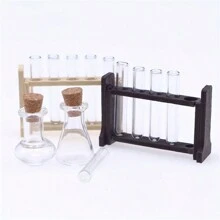9pcs/Set Mini Simulated Glass Test Tube Measuring Cup Set, Miniature Laboratory Scene Props For Model Making, Decoration Accessories, Miniature Science Ornament - Multicolor - View 6