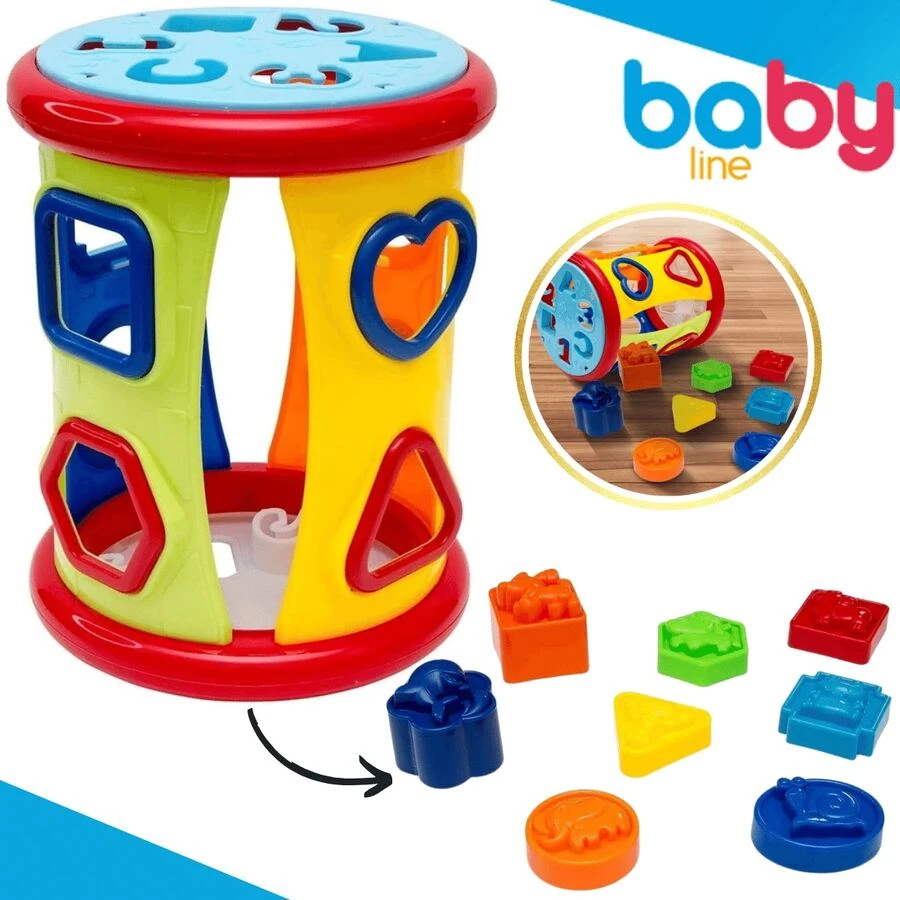 Cilindro Mágico Didático Pedagógico Infantil Brinquedos Bebê Crianças Meninos Meninas Formas Geométrica Encaixar Educativo