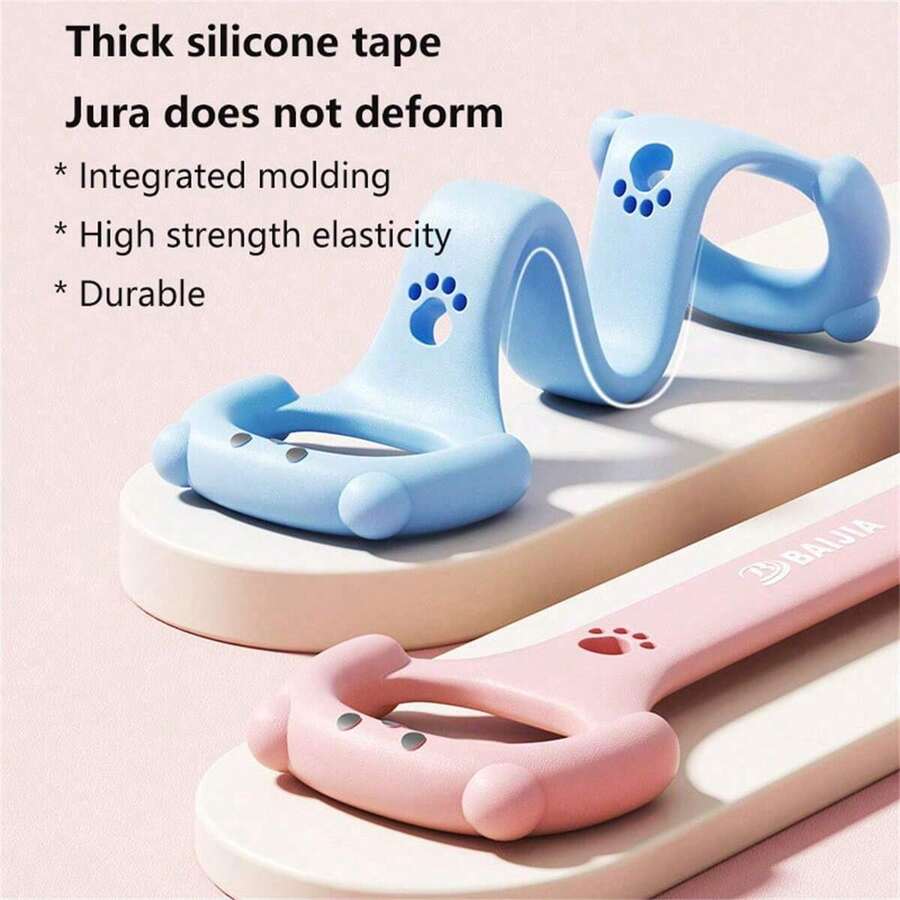 1入新款拉伸瑜伽輔助彈性帶瑜伽拉伸器，可開背美容肩部硅膠拉手，瑜伽普拉提家庭健身運動帶手柄的肩頸拉伸設備，適用於女性 - 彩色 - 查看 1