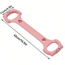 1入新款拉伸瑜伽輔助彈性帶瑜伽拉伸器，可開背美容肩部硅膠拉手，瑜伽普拉提家庭健身運動帶手柄的肩頸拉伸設備，適用於女性 - 彩色 - 查看 3