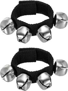 1入/2入手鈴，叮叮鐘腳鈴手鈴手鐲打擊樂器音樂節奏樂團4銀鈴聲適用於聚會聖誕節，多種顏色可選 - 彩色 - 查看 22