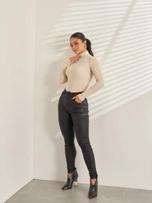 Women Knit Tops - 米色 - 查看 4