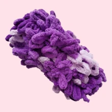 1入700厘米/ 276英寸漸變色手指環紗線，適用於DIY手工毯子圍巾帽子100G+/-10G 100％聚酯 - 黃藍粉色 - 查看 7