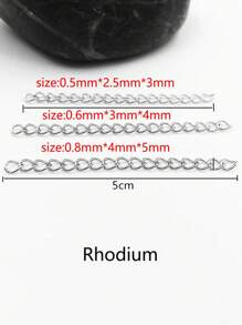 20strand/pack 5cm Stainless Steel 5 MM Extension Chain Anti-Fading Tail Chain For DIY Necklace Bracelet Anklet Making