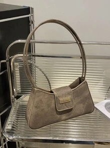 高檔手提袋/腋下袋，新穎時尚上班族通勤包，多用途肩提包 - 咖啡棕 - 查看 2