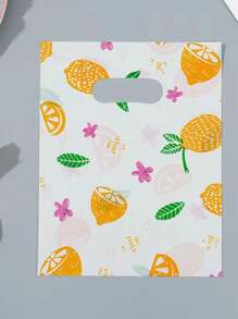 25pcs Plastic Bags 15*20cm,Gift Wrap Bags, Fruit Flower Print - Multicolor - View 1