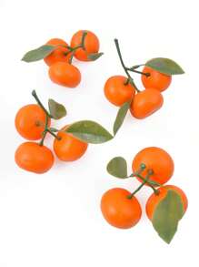 3 件人造橙子迷你橘子塑料水果人造橙子模型道具婚礼家庭派对厨房装饰、情人节、礼物生日毕业、假植物 - 3PCS橘子 - 查看 1