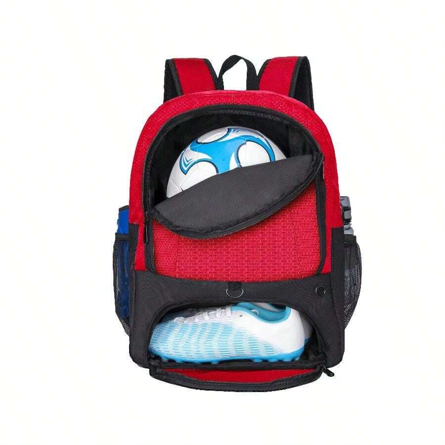 Protraveller Soccer Ball Bag-Backpack For Basketball,Volleyball With Cleat Shoes And Ball Compartment Laptop Sleeve For Team Sports - Rose Red - View 1