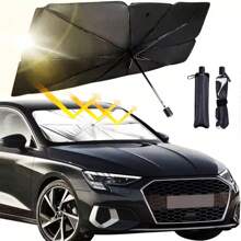 Sombrilla para Parabrisas de Coche, Parasol Plegable portátil,Bolsa de Almacenamiento, protección UV, Universal