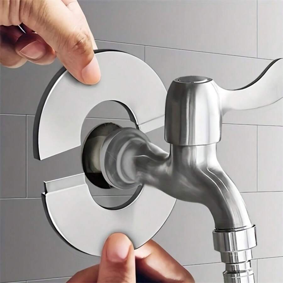 Elegant Stainless Steel Pipe Cover: Durable, Universal Fit For Faucet, AC & Heater Pipes – Easy To Install, Enhances Home Decor