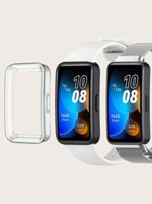 3-In-1 Complete Accessory Set: 1pc Protective Frame, 1pc Silicone Band, 1pc Magnetic Milanese Metal Band, Compatible With Huawei Band 8, Suitable For Everyday Wear