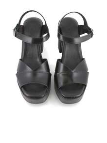 Blogger Sandales à talons pour femmes Bride de Cheville boucle À la mode
