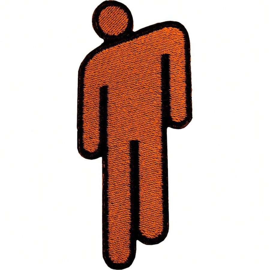 Billie Eilish Blohsh Logo Iron On Patch (Orange) - Apricot - View 1