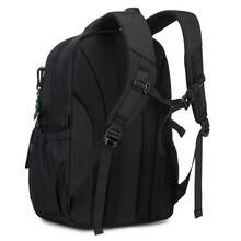 Capacity  Casual Backpack Fashion Campus Leisure Student Backpack Black Schoolbag For Men Rucksack Fathers Day Gifts Summer College Bag - Black - View 5