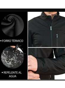 Chamarra de neopreno impermeble ma1045 - Negro - Ver 5