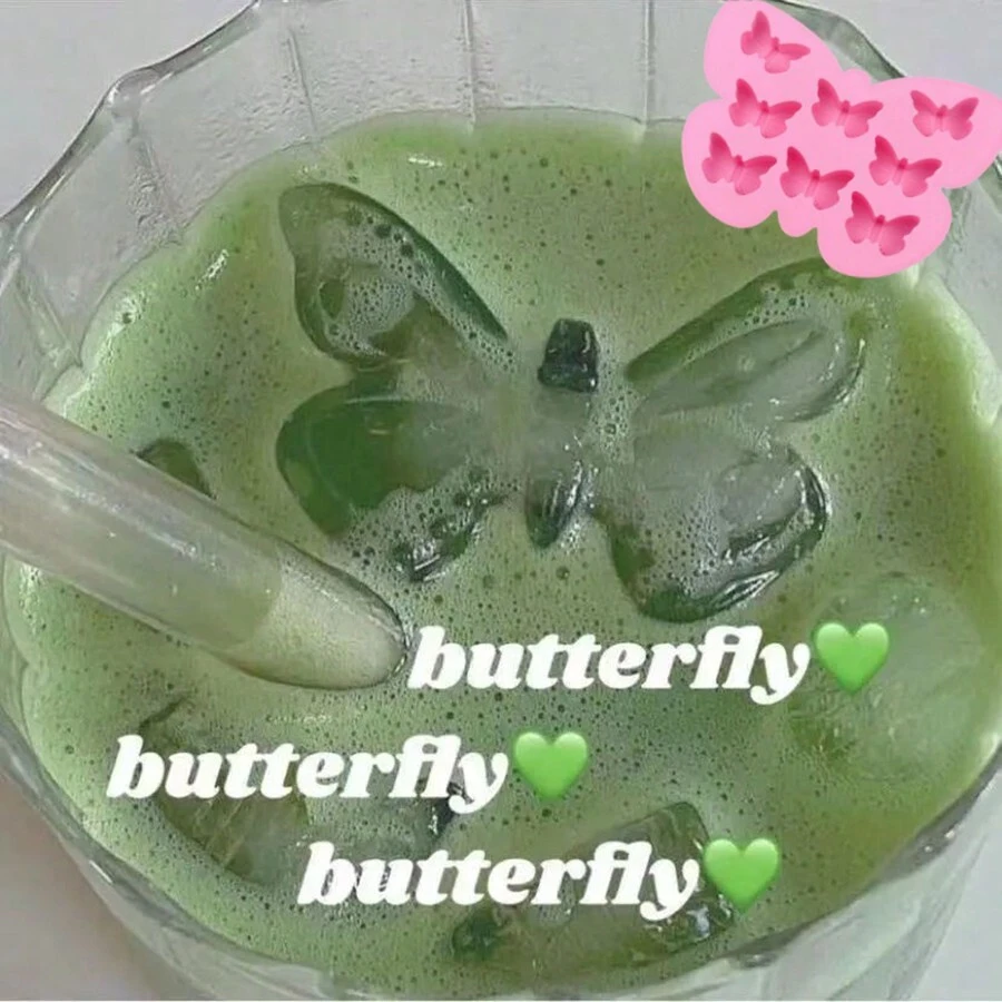 1 件 8 腔蝴蝶硅胶冰块和巧克力模具，儿童糖果手工胶水装饰模具，冰格制作器，极具吸引力的蝴蝶形冰模 - 粉色 - 查看 1