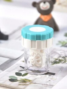 1入組2024年新款暗藏式手動轉動式隱形眼鏡清潔器，迷你便攜式隱形眼鏡清潔設備，男女通用