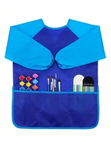Waterproof Art Smock, Kids Art Aprons Children's Art Smock Long Sleeve With 3 Roomy Pockets (Paints And Brushes Not Included) - Multicolor - View 13