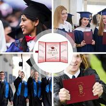 1 pieza Libro de firmas de graduación que incluye cartón y tarjetas postales - Rojo - Ver 3