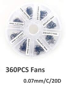 360 Stücke/Packung lose Wimpern, 500 Stücke/Packung lose Wimpern, 20D 9-16mm Länge, 0,07 Stärke, C-Locken handgefertigte Wimpernverlängerungen, Großpackungen Wimpern, mehrere Optionen, erschwinglich - Schwarz - Übersicht 9