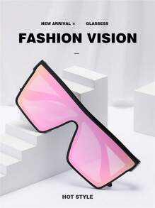 3pcs/1pc Teen`S Large Framed Fashion Glasses For Summer, Suitable For Daily Use