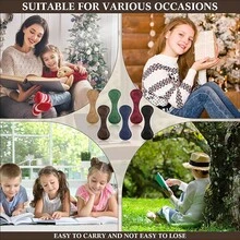 Kẹp giấy từ tính bằng da cổ điển dành cho sinh viên, Dấu trang trang trí hai mặt dành cho người lập kế hoạch - màu xanh lá - Xem 6