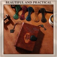 Kẹp giấy từ tính bằng da cổ điển dành cho sinh viên, Dấu trang trang trí hai mặt dành cho người lập kế hoạch - màu xanh lá - Xem 4