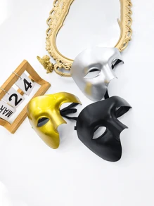 Venetian Masquerade Mask For Half Face, Suitable For Men's Party, Performance And Dress-Up - Gold - View 4