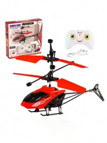 1pc Quà tặng cho trẻ em Máy bay trực thăng điều khiển từ xa Rc Đồ chơi bay bằng nhựa Cảm biến cử chỉ Máy bay Đồ chơi giáo dục tương tác có đèn LED Bộ cho bé trai và bé gái (Có phiên bản điều khiển từ xa và không có phiên bản điều khiển từ xa) - nhiều màu - Xem 2