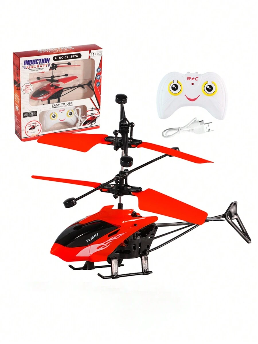 1pc Quà tặng cho trẻ em Máy bay trực thăng điều khiển từ xa Rc Đồ chơi bay bằng nhựa Cảm biến cử chỉ Máy bay Đồ chơi giáo dục tương tác có đèn LED Bộ cho bé trai và bé gái (Có phiên bản điều khiển từ xa và không có phiên bản điều khiển từ xa)