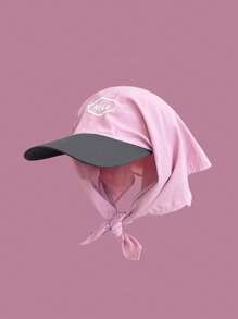 FRIFUL 1pc Unisex Quick-Dry Colorblock Baseball Cap With Letter Embroidery Pattern, Outdoor Sunscreen Cap With Neck Protection Function And Casual Style, Suitable For Climbing, Cycling, Street, Beach, Resort And Daily Use - Style 4 - View 16