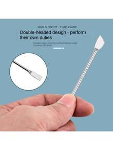 3pcs Stainless Steel Nail Art Tools Set Including Cuticle Remover, Dead Skin Pusher And Double Ended Pusher - Silver - View 4