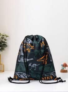 兒童恐龍圖案束口背包 - 彩色 - 查看 6