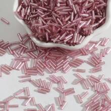 beadia 300 piezas de tubos largos de vidrio rellenos de plata para hacer joyas, accesorios de ropa de cuentas hechas a mano, y otros trabajos manuales