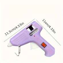 1 pieza Mini Pistola de Silicona Caliente, Pistola de Silicona Caliente Alámbrica de 10 W, Funciona con Barras de Silicona de 7 mm, Herramienta de Pegamento de Alta Temperatura que se Calienta Rápidamente, Pistola de Silicona Eléctrica - Multicolor - Tipo de Enchufe A USA (110-127V) - Ver 3