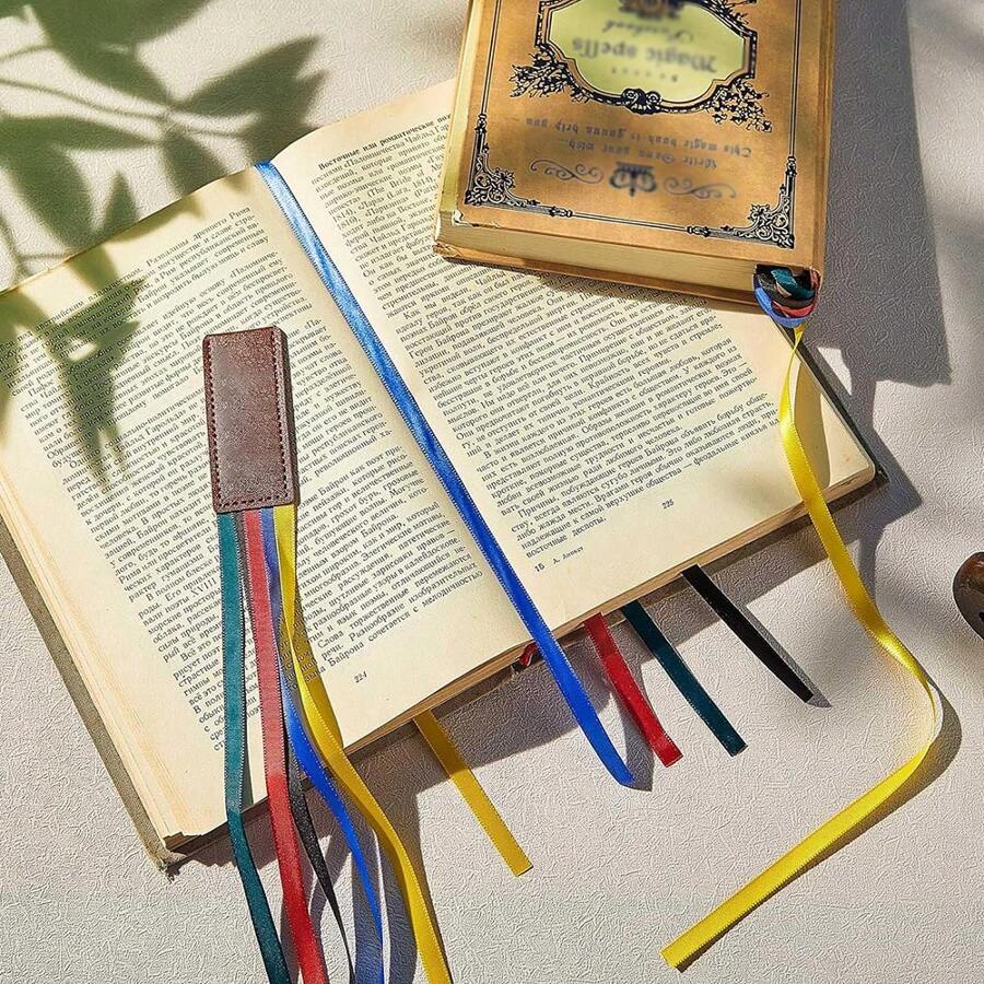 1 pieza Separador de libro con cinta marcadora de varias páginas y colores, carpeta de libro marcado falso para amantes de la lectura de libros sagrados - Multicolor - Ver 1