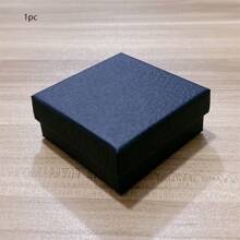 1/5/10入組戒指盒，手鍊，珠寶包裝盒，吊墜項鍊，荔枝紋飾品盒，耳環，小紙盒 - 黑色碎皮紋 - 查看 24