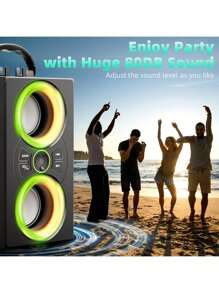 EWTTO Bluetooth Bocina Bluetooth ocina bocina Bluetooth bocinas bocinas Bluetooth bocina portatil bocina inalambrica IP67 Impermeable, Altavoces Exteriores de Graves Profundos Bluetooth (ETP201B) - Negro - Ver 3
