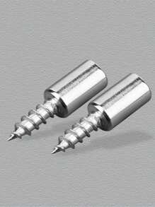 20pcs Shelf Support Screws, Combination Self-Tapping Screw Layer Board Shelf Bracket, Cabinet Fixed Support Partition Bracket Nail, Glass Cabinet Accessory Shelf Stud. Shelf Support Pin. - Silver - View 6