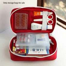 1pc Portable Portable Medical Kit, First Aid Kit, Medicine Sorting And Storage Bag Sell Only Collection Bags - Blue - View 6