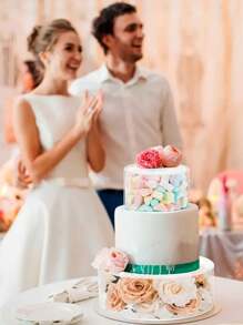 Set de 3 piezas/2 piezas/1 pieza de soporte acrílico para tartas, soporte de exhibición de plástico transparente redondo para bodas, fiestas de cumpleaños, banquetes, postres y suministros para fiestas, suministros navideños, soporte transparente para tartas, soporte para tartas con tapa