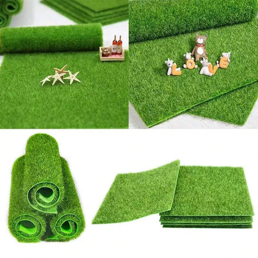 1/510pcs  Artificial Moss Turf Lawns Green Plants DIY Micro Landscape Decoration Fake Grass Lawn For Home Mini Garden Floor Accessories - Green - View 1