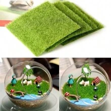 1/510pcs  Artificial Moss Turf Lawns Green Plants DIY Micro Landscape Decoration Fake Grass Lawn For Home Mini Garden Floor Accessories - Green - View 4