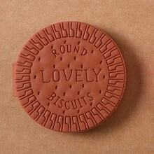 1 libreta en forma de galleta de chocolate creativa con bolsillo en blanco para notas, mini bloc de notas portátil y de alta calidad para escribir y tomar notas sobre la marcha - Marrón - Ver 9