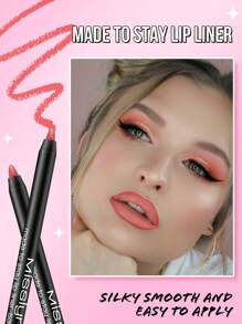 Misslyn 持久唇线笔，高显色度唇膏，可伸缩凝胶唇线笔，顺滑易涂，打造自然妆效，可用卷笔刀削出理想形状，显色度高，打造自然唇妆，持久顺滑超细哑光唇线笔，不晕染，Y2K妆容，适合派对、海滩、旅行、度假、露营、户外活动，玫瑰时尚 - 53 - 查看 6