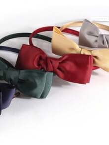 Set 12 Diademas C/moño De Listón, Moderno Y Tierno Accesorio - Multicolor - Ver 2