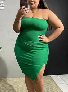 Plus Size Dresses - màu xanh lá - Xem 1
